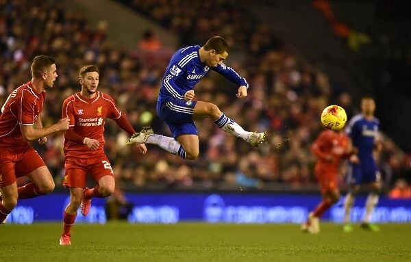 Eden Hazard Faces Liverpool in Intense Capital One Cup Semi-Final Showdown at Anfield, January 2015
