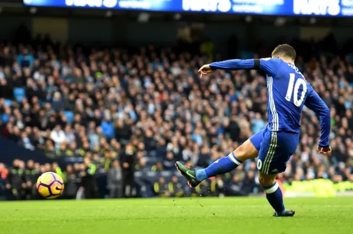 Framed Print : Eden Hazard Scores Chelsea's Third: Manchester City vs. Chelsea, Premier League (December 2016) Framed Print : Eden Hazard Scores Chelsea's Third: Manchester City vs. Chelsea, Premier League (December 2016)