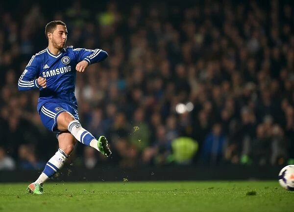 Eden Hazard Scores Penalty: Chelsea's Thrilling Victory Over Tottenham Hotspur in the Premier League (8th March 2014)