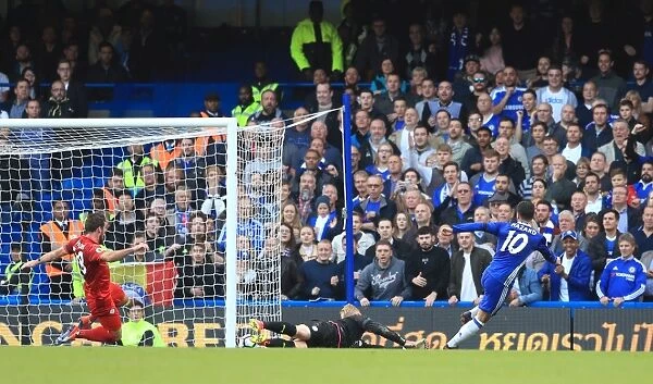 Eden Hazard Scores the Second Goal: Chelsea vs. Leicester City at Stamford Bridge - Premier League