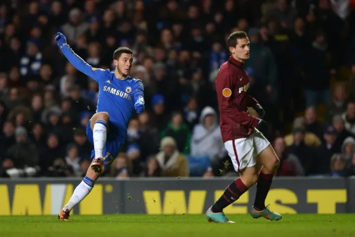 Framed Print : Eden Hazard's Historic First Goal: Chelsea's Europa League Victory Over Sparta Prague (February 22, 2013) - Stamford Bridge Framed Print : Eden Hazard's Historic First Goal: Chelsea's Europa League Victory Over Sparta Prague (February 22, 2013) - Stamford Bridge