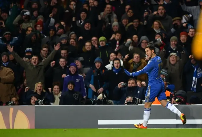 Framed Print : Eden Hazard's Thrilling Goal: Chelsea Claims Europa League Victory Over Sparta Prague (February 2013) Framed Print : Eden Hazard's Thrilling Goal: Chelsea Claims Europa League Victory Over Sparta Prague (February 2013)