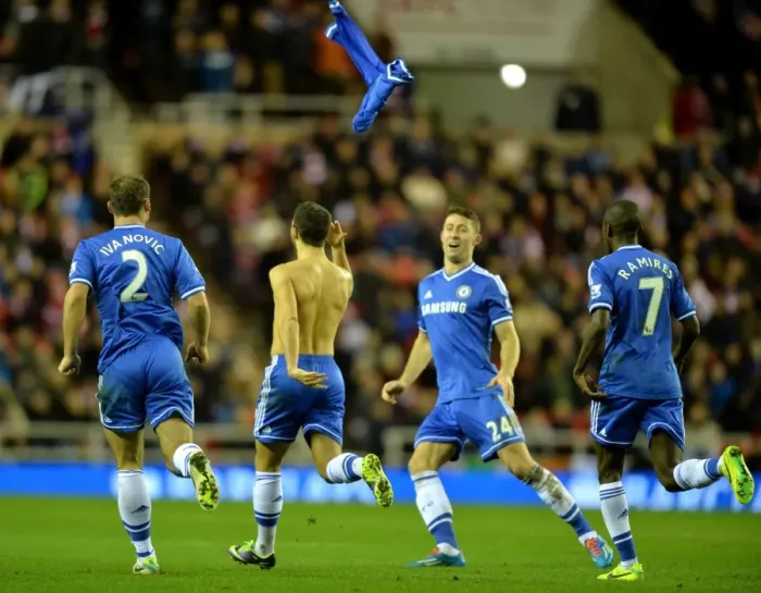 Framed Print : Eden Hazard's Triple Strike: Chelsea's Triumph over Sunderland at Stadium of Light (December 4, 2013 - Barclays Premier League)