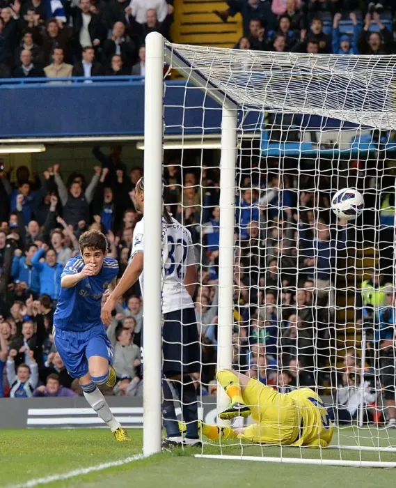 Framed Print : Embolo-Oscar: Opening the 2013 Score Sheet Against Tottenham at Stamford Bridge