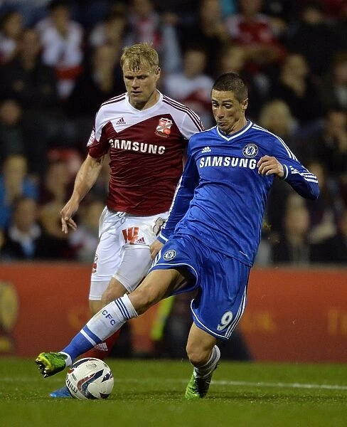 Fernando Torres in Action: Chelsea vs Swindon Town, Capital One Cup Third Round, County Ground (September 2013)