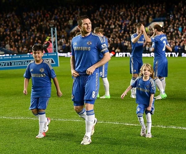 Frank Lampard and Chelsea Mascots: Pre-Match Gathering at Stamford Bridge (Chelsea v QPR, 2nd January 2013)
