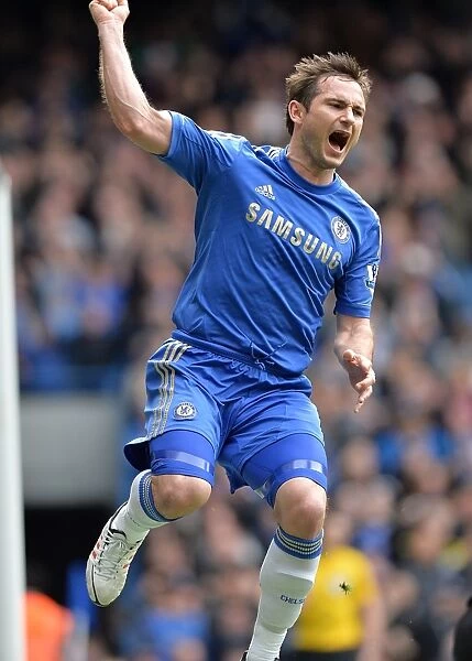 Frank Lampard's Double Strike: Celebrating Chelsea's Second Goal Against Swansea City (April 28, 2013)
