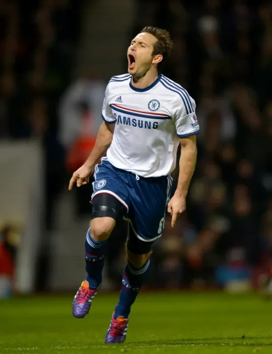 Framed Print : Frank Lampard's Epic Penalty: Chelsea's First Goal at Upton Park vs. West Ham United (November 2013)