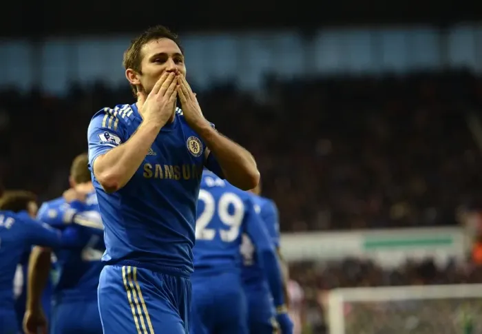 Framed Print : Frank Lampard's Triple: Chelsea Star Celebrates Historic Hat-Trick Against Stoke City (January 12, 2013) Framed Print : Frank Lampard's Triple: Chelsea Star Celebrates Historic Hat-Trick Against Stoke City (January 12, 2013)