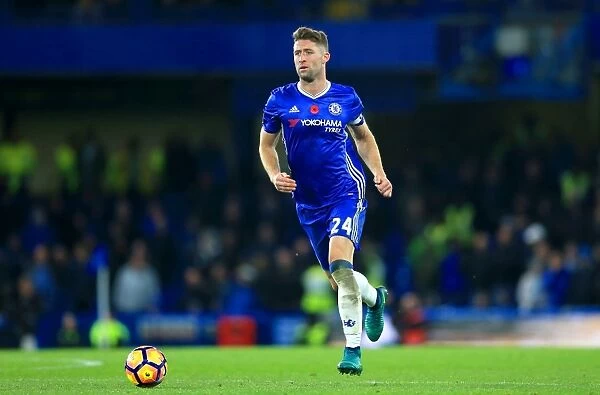 Gary Cahill in Action: Chelsea vs Everton, Premier League, Stamford Bridge - Home Game