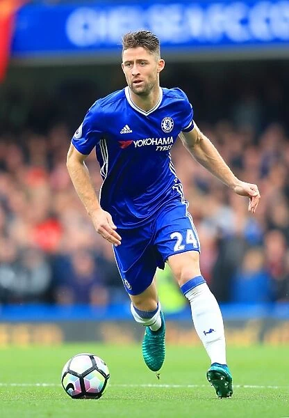 Gary Cahill in Action: Chelsea vs Manchester United - Premier League at Stamford Bridge