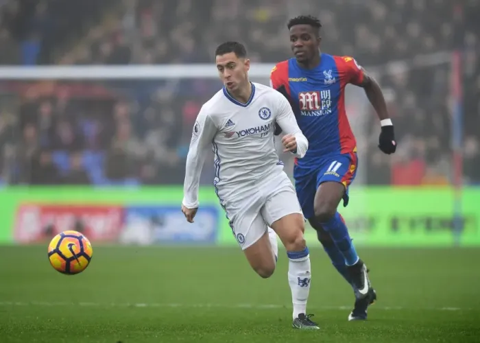 Framed Print : Hazard vs Zaha: A Premier League Showdown at Selhurst Park Framed Print : Hazard vs Zaha: A Premier League Showdown at Selhurst Park