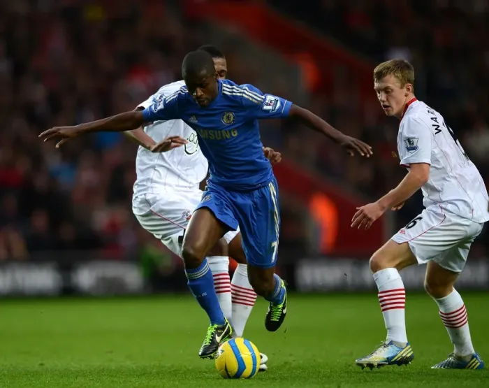 Framed Print : Intense Rivalry: Ramires vs. Do Prado - A FA Cup Battle between Southampton and Chelsea (5th January 2013) Framed Print : Intense Rivalry: Ramires vs. Do Prado - A FA Cup Battle between Southampton and Chelsea (5th January 2013)