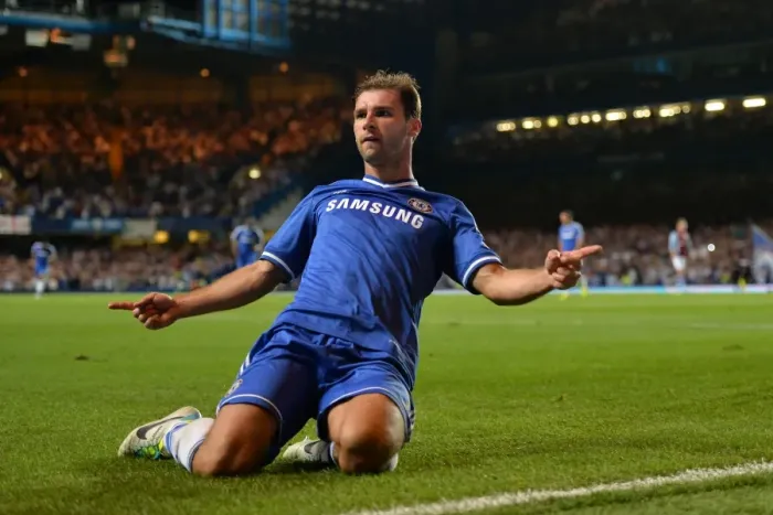 Framed Print : Ivanovic Scores Chelsea's Second Goal: Aston Villa vs. Chelsea, Barclays Premier League (August 21, 2013)