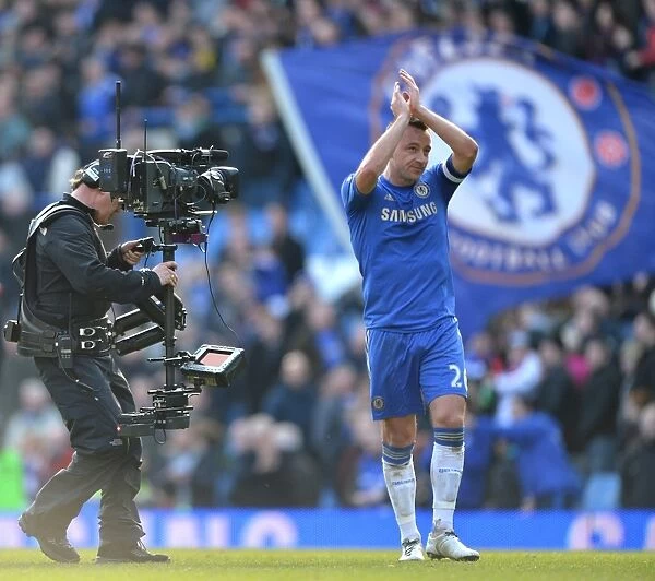 John Terry Bids Emotional Farewell to Chelsea Fans: Apoauds in Final Stamford Bridge Appearance vs. Brentford (17th February 2013)