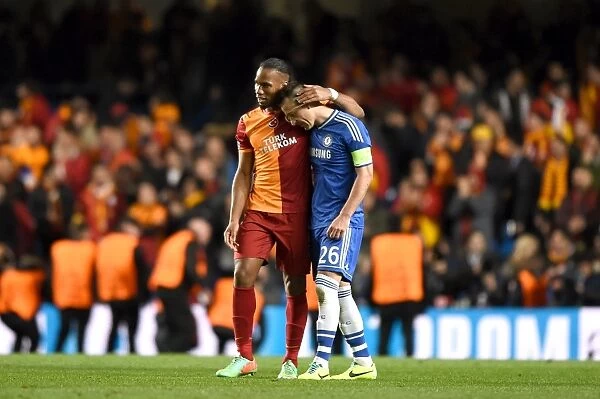 John Terry and Didier Drogba's Embrace: Ending a Rivalry – Chelsea vs. Galatasaray in the UEFA Champions League (18th March 2014)