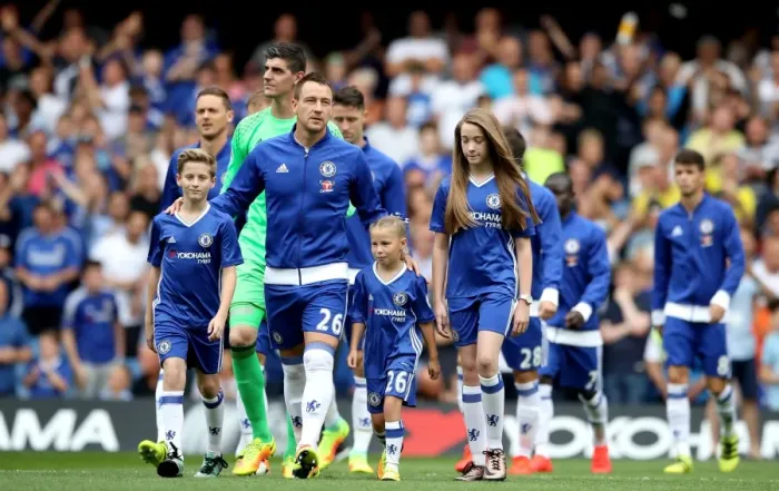 Framed Print : John Terry Leads Chelsea: Premier League Showdown Against Burnley at Stamford Bridge