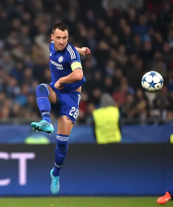 Framed Print : John Terry Leads Chelsea in UEFA Champions League Showdown against Dynamo Kiev at Olympic Stadium (October 2015)