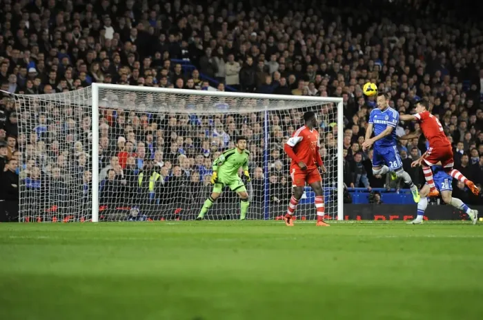 Framed Print : John Terry Scores Chelsea's Second Goal Against Southampton (December 1, 2013, Stamford Bridge)