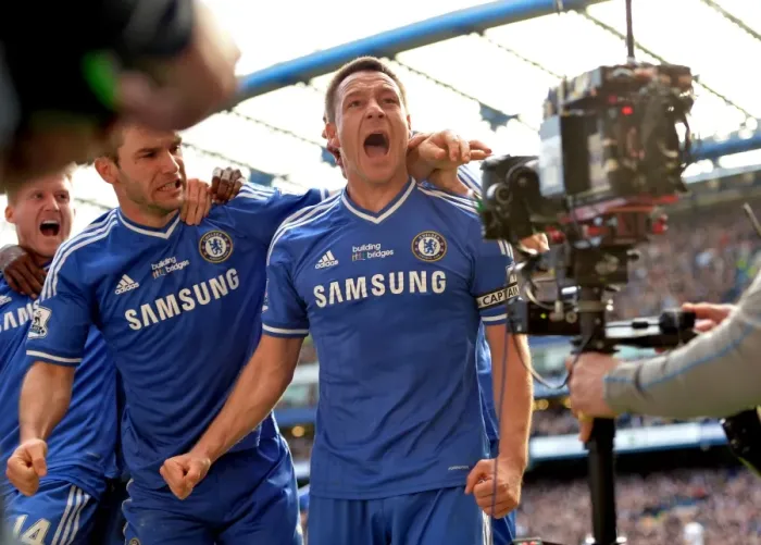 Framed Print : John Terry's Game-Winning Goal: Chelsea's Triumph over Everton (February 22, 2014)