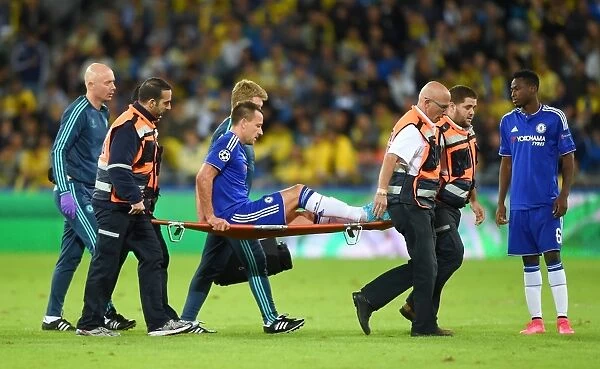 John Terry's Injured Exit: Chelsea's Heartbreaking Moment Against Maccabi Tel Aviv in UEFA Champions League (November 2015)