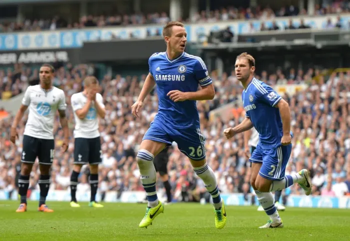 Framed Print : John Terry's Thrilling Goal: Chelsea's First Strike Against Tottenham Hotspur (BPL 2013) Framed Print : John Terry's Thrilling Goal: Chelsea's First Strike Against Tottenham Hotspur (BPL 2013)