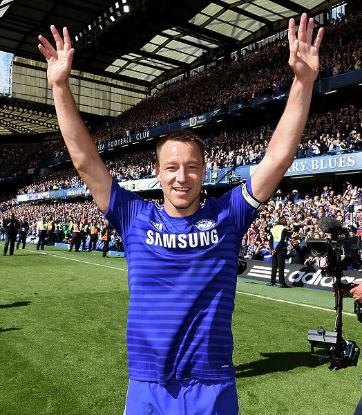 John Terry's Title-Winning Moment: Celebrating Chelsea's Premier League Victory on the Pitch vs Crystal Palace (May 3, 2015) - Stamford Bridge