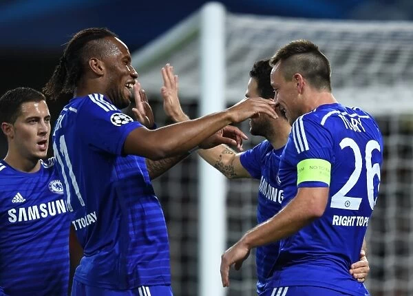 John Terry's Triple: Celebrating Chelsea's Third Goal Against NK Maribor in the UEFA Champions League (October 21, 2014)