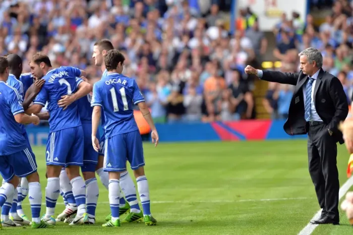 Framed Print : Jose Mourinho Directs Chelsea Against Hull City Tigers in Barclays Premier League at Stamford Bridge (18th August 2013) Framed Print : Jose Mourinho Directs Chelsea Against Hull City Tigers in Barclays Premier League at Stamford Bridge (18th August 2013)