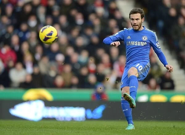 Juan Mata in Action: Chelsea's Victory over Stoke City, Barclays Premier League, January 12, 2013