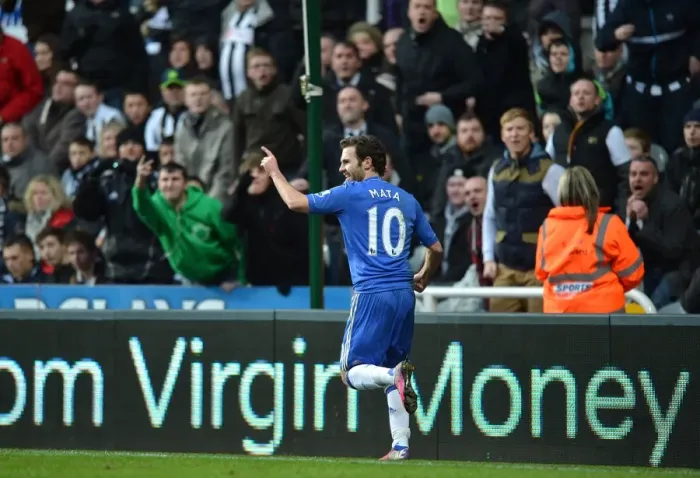 Framed Print : Juan Mata's Euphoric Moment: Scoring Chelsea's Second Goal Against Newcastle United (February 2, 2013) Framed Print : Juan Mata's Euphoric Moment: Scoring Chelsea's Second Goal Against Newcastle United (February 2, 2013)