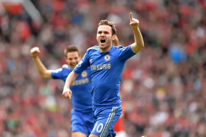 Framed Print : Juan Mata's Thrilling First Goal Against Manchester United: A Memorable Moment at Old Trafford (May 2013)