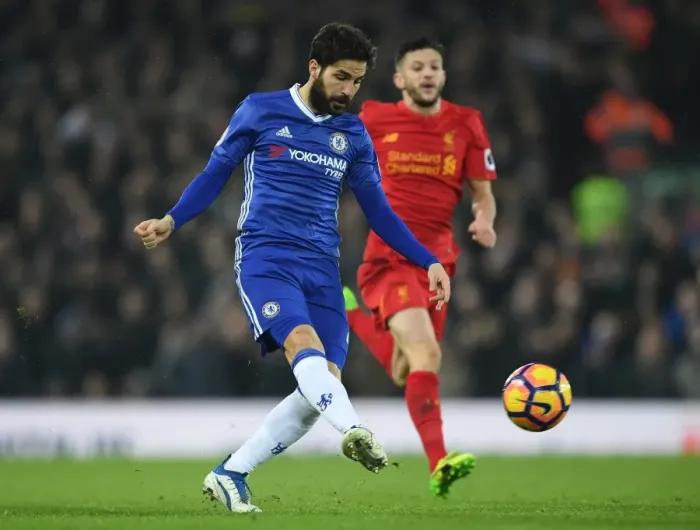 Framed Print : LIVERPOOL, ENGLAND - JANUARY 31: Cesc Fabregas of Chelsea in action during the Premier League match between Liverpool Framed Print : LIVERPOOL, ENGLAND - JANUARY 31: Cesc Fabregas of Chelsea in action during the Premier League match between Liverpool