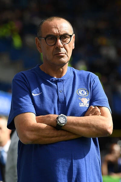 Maurizio Sarri Watches as Chelsea Take on Cardiff in Premier League Action