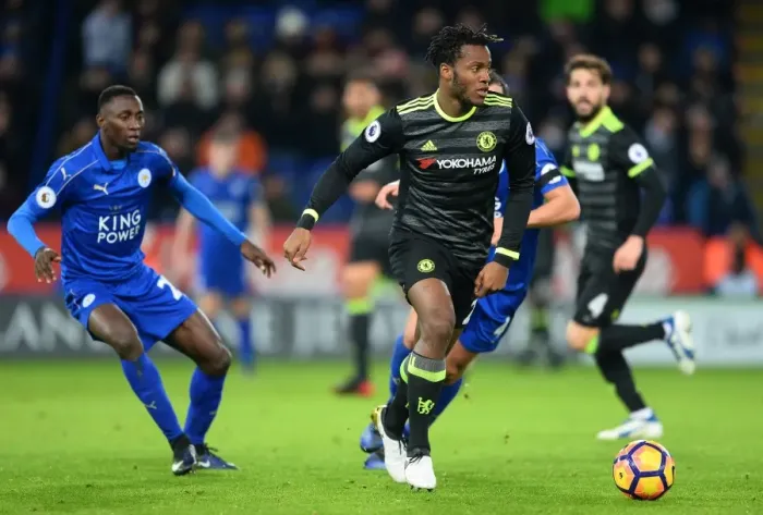 Framed Print : Michy Batshuayi in Action: Premier League 2017 - Chelsea vs. Leicester City (Away) Framed Print : Michy Batshuayi in Action: Premier League 2017 - Chelsea vs. Leicester City (Away)