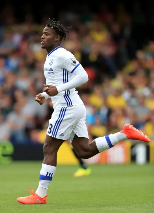 Framed Print : Michy Batshuayi in Action: Premier League Showdown at Vicarage Road - Watford vs. Chelsea