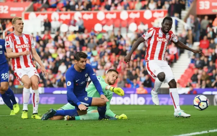Framed Print : Morata Scores Fourth: Chelsea's Dominance Over Stoke City in Premier League Framed Print : Morata Scores Fourth: Chelsea's Dominance Over Stoke City in Premier League