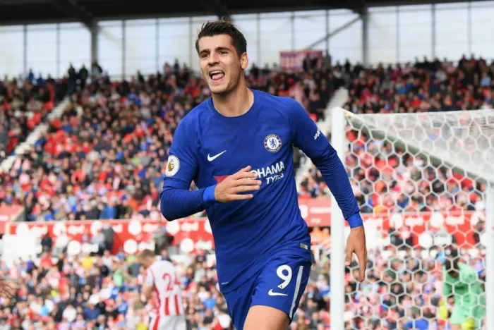 Framed Print : Morata's Hat-Trick: Chelsea Thrashes Stoke City 4-0 in Premier League Framed Print : Morata's Hat-Trick: Chelsea Thrashes Stoke City 4-0 in Premier League