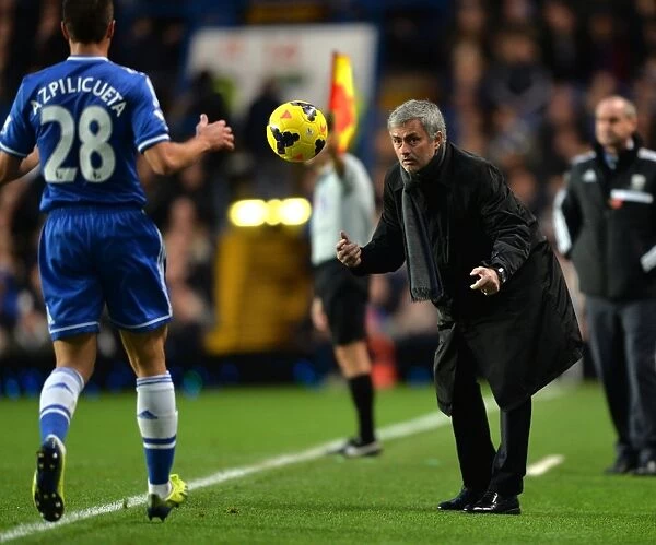 Mourinho's Gesture: Chelsea Boss Throws Ball Back at Stamford Bridge vs West Bromwich Albion (9th November 2013)