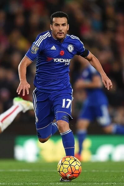 Pedro in Action: Chelsea vs. Stoke City, Premier League, Britannia Stadium (November 2015)