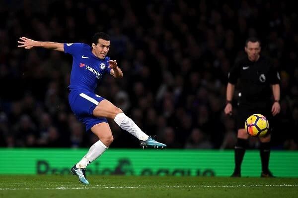 Pedro in Action: Chelsea vs Stoke City, Premier League at Stamford Bridge