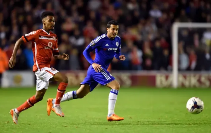 Framed Print : Pedro's Strike: Chelsea's Triumph over Walsall in the Capital One Cup Third Round at Banks Stadium (September 2015) Framed Print : Pedro's Strike: Chelsea's Triumph over Walsall in the Capital One Cup Third Round at Banks Stadium (September 2015)