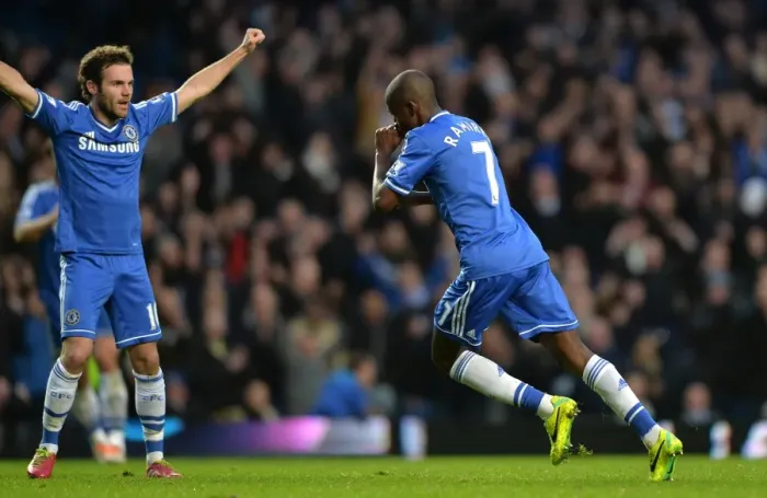 Framed Print : Ramires Scores Chelsea's Second Goal Against Crystal Palace (December 14, 2013)