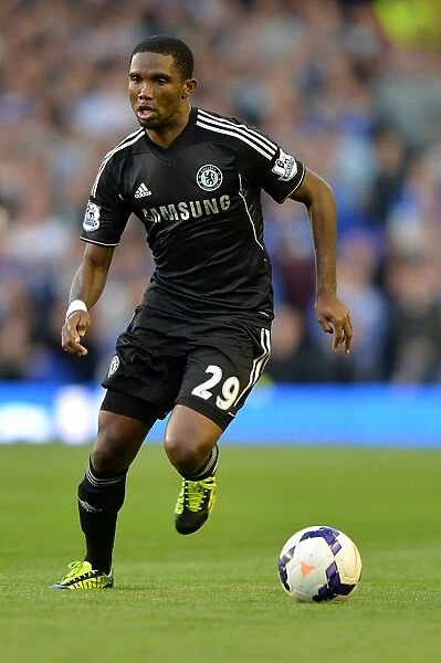 Samuel Eto'o in Action: Everton vs. Chelsea, Barclays Premier League, Goodison Park (September 14, 2013)