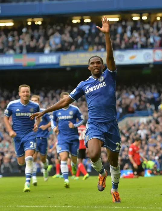 Framed Print : Samuel Eto'o's Thrilling Goal Celebration: Chelsea vs. Cardiff City (September 21, 2013) Framed Print : Samuel Eto'o's Thrilling Goal Celebration: Chelsea vs. Cardiff City (September 21, 2013)