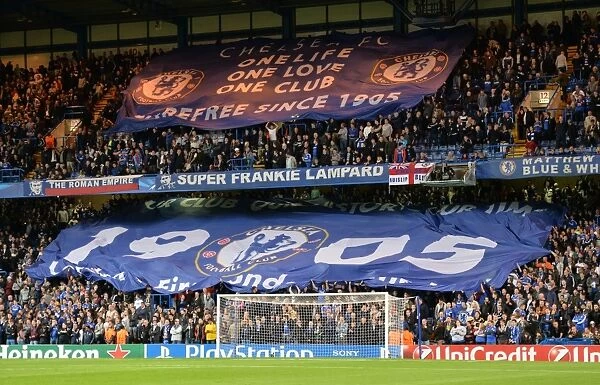 A Sea of Blue: Chelsea FC's Stamford Bridge Erupts in UEFA Champions League Battle against FC Basel (18th September 2013)
