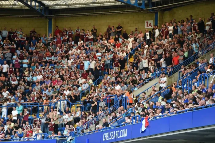 Framed Print : Sea of Clarets: Burnley Fans Overwhelm Stamford Bridge Framed Print : Sea of Clarets: Burnley Fans Overwhelm Stamford Bridge