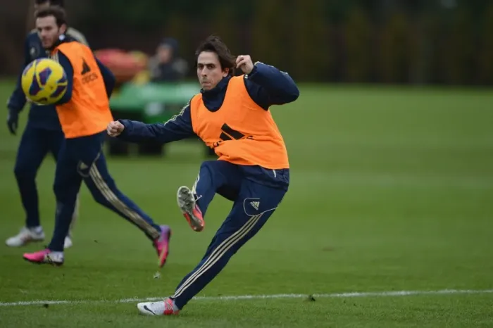 Framed Print : Soccer - Barclays Premier League - Chelsea Training Session - Cobham Training Ground Framed Print : Soccer - Barclays Premier League - Chelsea Training Session - Cobham Training Ground