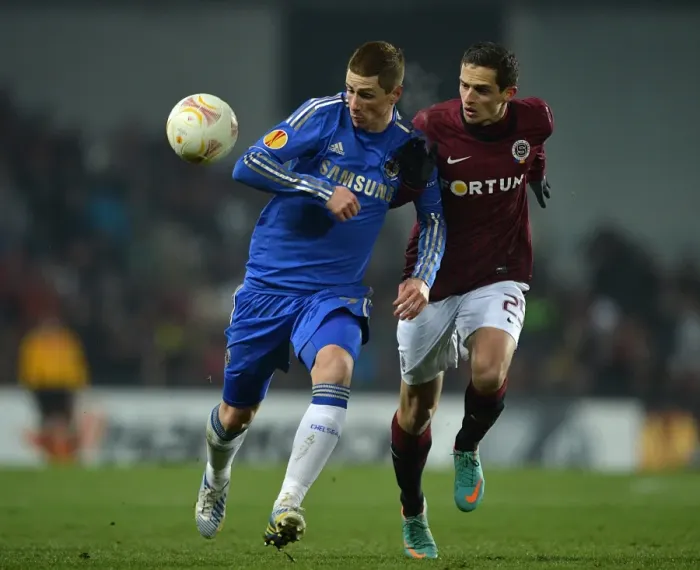 Framed Print : Soccer - UEFA Europa League - Round of 16 - First Leg - Sparta Prague v Chelsea - Generali Arena