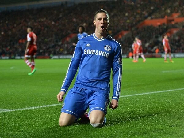 Torres's Thrilling Goal: Kickstarting Chelsea's Victory at Southampton (1st January 2014, Barclays Premier League)